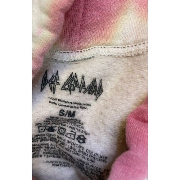 Def Leppard Graphic Pullover Hoodie Men Small Multicolor Tie Dye Music - Picture 4 of 5
